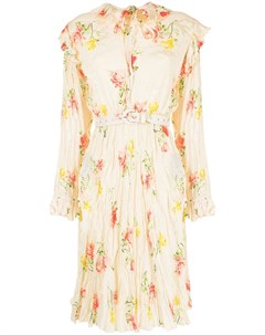 Жаккардовое платье с цветочным узором Balenciaga