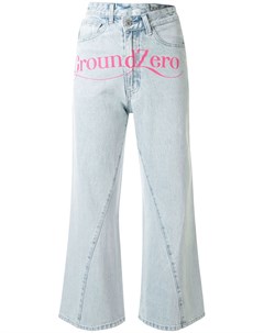 Укороченные джинсы с завышенной талией Ground zero