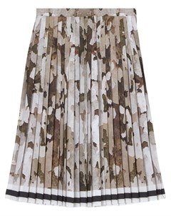 Плиссированная юбка с камуфляжным принтом Burberry