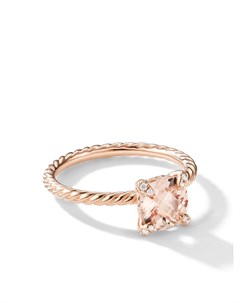 Кольцо Chatelaine из розового золота с бриллиантами и моргалитом David yurman