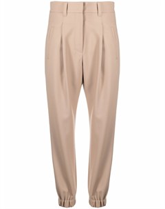 Укороченные брюки с эластичными манжетами Brunello cucinelli