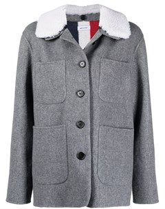 Короткое пальто с полосками RWB Thom browne
