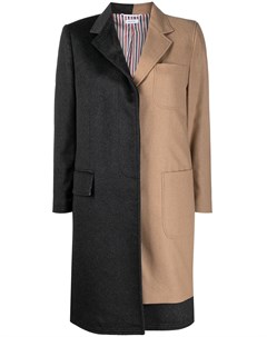 Однобортное пальто в стиле колор блок Thom browne