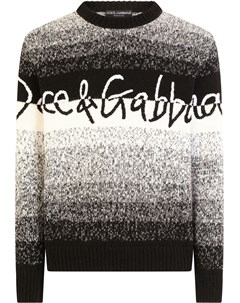 Полосатый джемпер с вышитым логотипом Dolce&gabbana