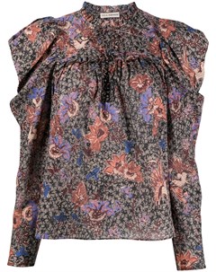 Блузка с пышными рукавами и цветочным принтом Ulla johnson
