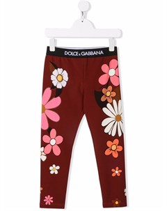 Спортивные брюки с цветочным принтом Dolce & gabbana kids