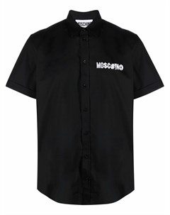 Поплиновая рубашка с логотипом Symbols Moschino