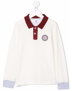 Рубашка поло с нашивкой логотипом Brunello cucinelli kids