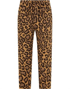 Укороченные брюки с леопардовым принтом Dolce&gabbana