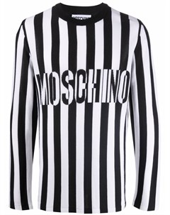 Джемпер в полоску с логотипом Moschino