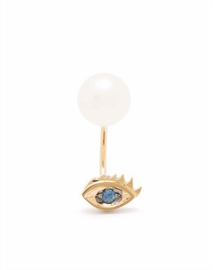 Серьга Micro Eye Piercing из желтого золота с сапфиром Delfina delettrez