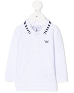 Рубашка поло с длинными рукавами и логотипом Emporio armani kids