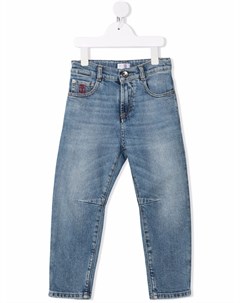 Узкие джинсы средней посадки Brunello cucinelli kids