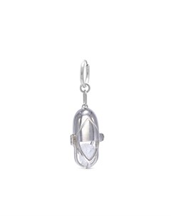 Серебряная серьга кольцо с кристаллом Capsule eleven
