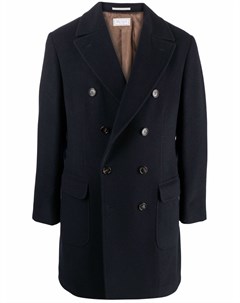 Двубортное кашемировое пальто Brunello cucinelli