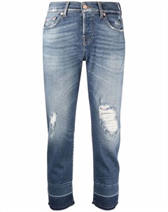 Прямые джинсы с эффектом потертости 7 for all mankind