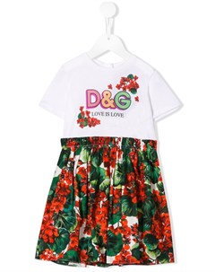 Платье футболка с логотипом Dolce & gabbana kids