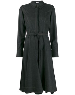 Платье пальто с декоративной строчкой Brunello cucinelli