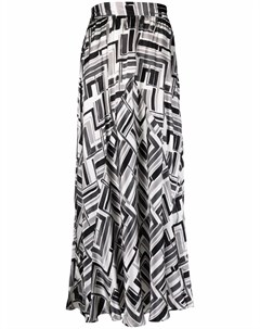 Длинная юбка с абстрактным принтом Kiton