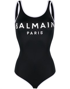 Слитный купальник с логотипом Balmain