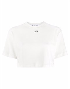 Укороченная футболка с логотипом Off-white
