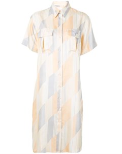 Платье рубашка с геометричным принтом Jil sander