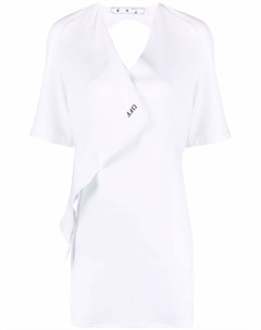 Платье с открытой спиной и логотипом Off-white