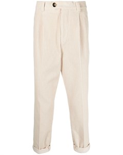 Вельветовые брюки со складками Brunello cucinelli