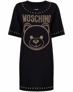 Платье футболка с декором Teddy Bear Moschino