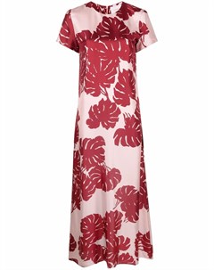 Расклешенное платье макси с цветочным принтом La doublej