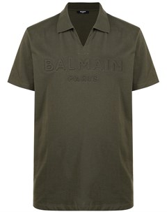 Рубашка поло с тисненым логотипом Balmain