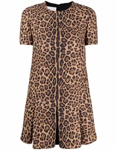 Платье мини с леопардовым принтом Valentino