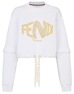 Укороченная толстовка с логотипом Fendi