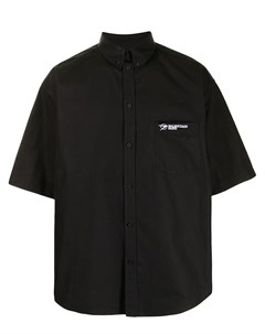 Рубашка с короткими рукавами и вышитым логотипом Balenciaga