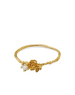 Кольцо Rosa Noisette из желтого золота с бриллиантами Alex monroe