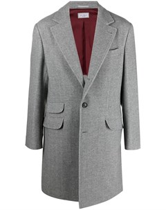 Однобортное пальто длины миди Brunello cucinelli