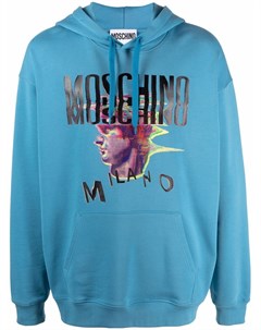 Худи свободного кроя с графичным принтом и логотипом Moschino