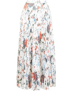 Плиссированная юбка с цветочным принтом Erdem