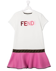 Платье с логотипом Fendi kids