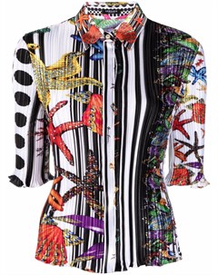 Плиссированная блузка с принтом Tresor de La Mer Versace