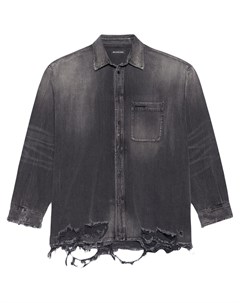 Джинсовая рубашка с эффектом потертости Balenciaga