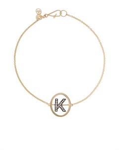 Золотой браслет с инициалом K и бриллиантами Annoushka