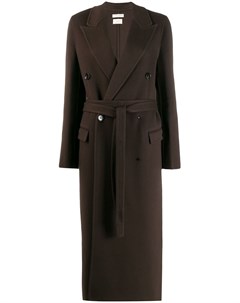 Двубортное пальто с поясом Bottega veneta