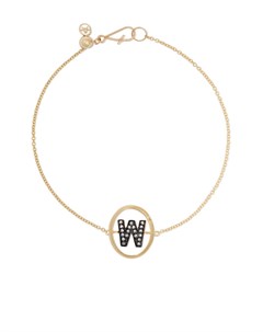 Золотой браслет с инициалом W и бриллиантами Annoushka