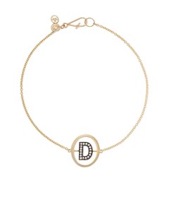 Золотой браслет с инициалом D и бриллиантами Annoushka