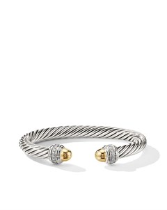Браслет Cable из желтого золота и серебра с бриллиантами David yurman