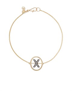 Золотой браслет с инициалом X и бриллиантами Annoushka