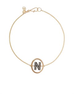 Золотой браслет с инициалом N и бриллиантами Annoushka