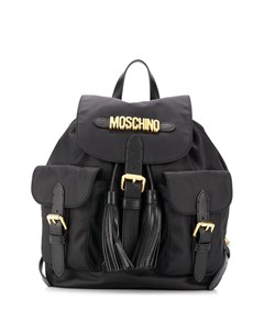 Рюкзак с логотипом и кисточками Moschino