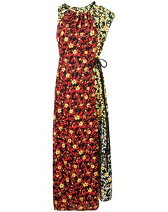Платье асимметричного кроя с цветочным принтом Proenza schouler